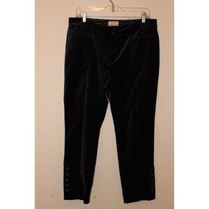 Anthropologie | The Essential Slim Pants Women’s Ankle Size 12 Black Velvet
